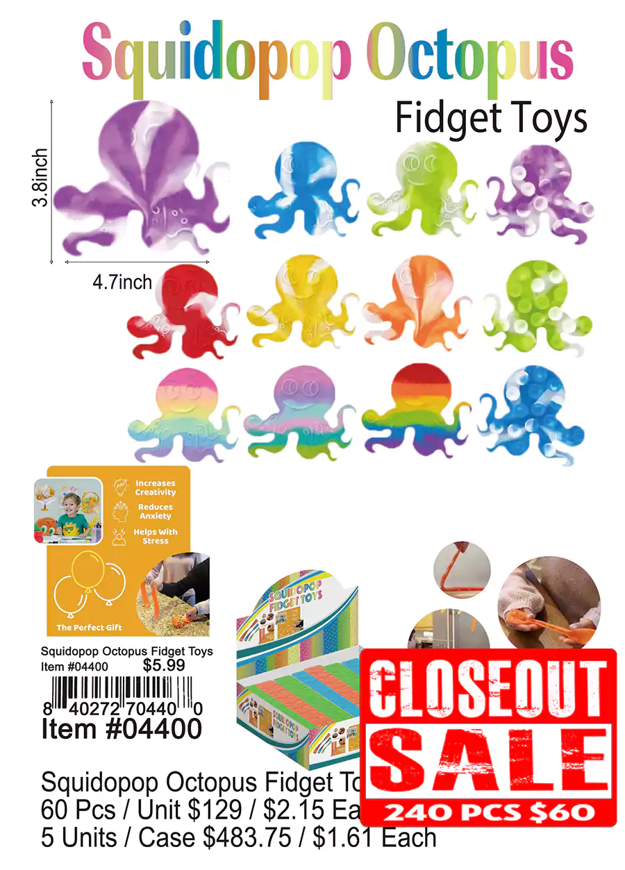 Squidopop Octopus Fidget Toys (CL)